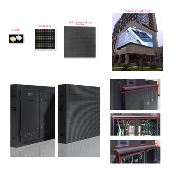 Customized Outdoor Video Display Screens , P8 Led Display Board For Advertising