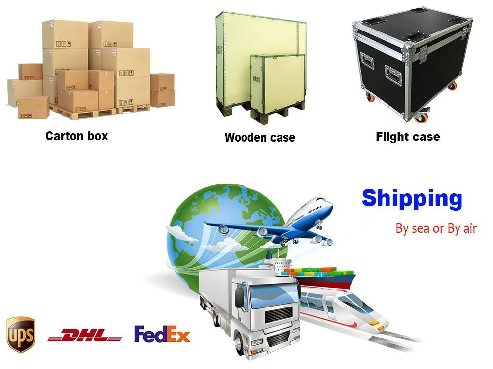 Wholesale rental LED panels packed in heavy-duty, tour-ready flight cases.